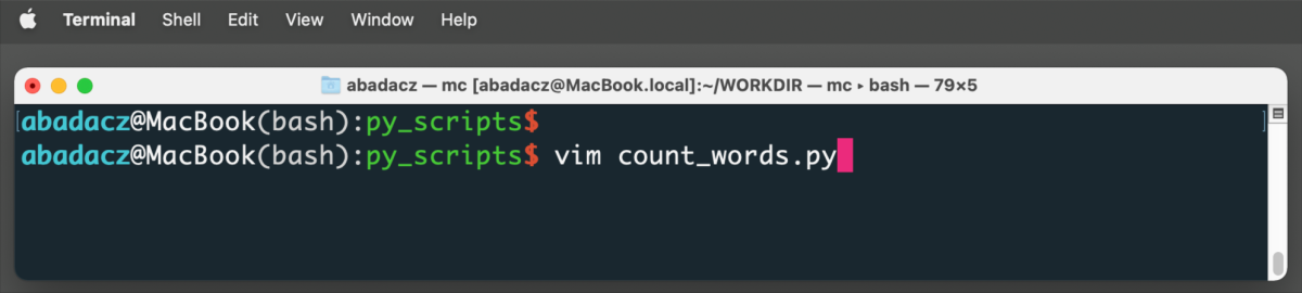 Text editors: create Python code in terminal text files - Data Science ...